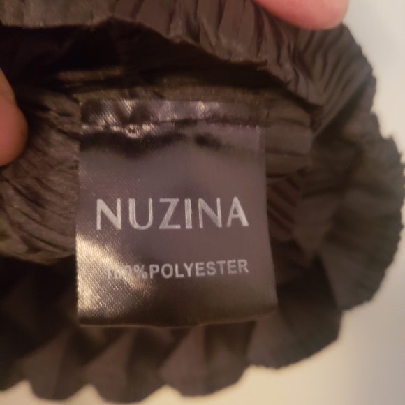 Nuzina Mock Turtle Neck Black Blouse - Picture 4 of 5